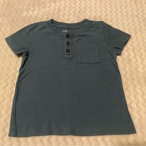 Cat & Jack Teal Short Sleeve Tee with Buttons
